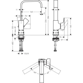 Umyvadlová baterie Hansgrohe Metropol s clic-clacem chrom 32511000