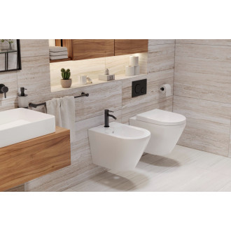 Bidetová baterie Paffoni Light s výpustí černý mat LIG135NO