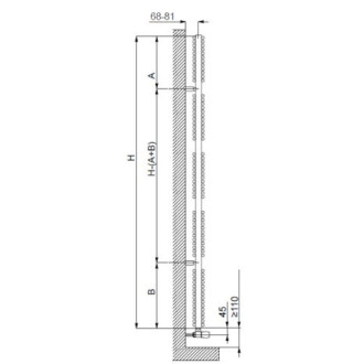 Radiátor kombinovaný Cordivari 145x50 cm negro 3551400506226