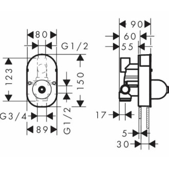 Podomítkové těleso Hansgrohe Focus bez baterie 31741180