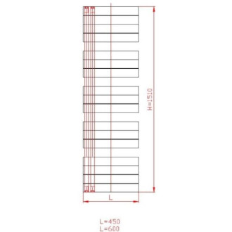 Elektrický radiátor Thermal Trend Oliver 600x1510 bílý 700W SIKODHR6001600E