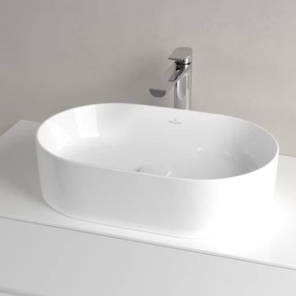 Umyvadlo na desku Villeroy & Boch Collaro 56x36 cm bez otvoru pro baterii, bez přepadu 4A195601