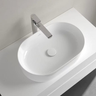 Umyvadlo na desku Villeroy & Boch Collaro 56x36 cm bez otvoru pro baterii, bez přepadu 4A195601