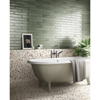 Obklad Del Conca Frammenti verde aqua 7,5x40 cm lesk 74FR04