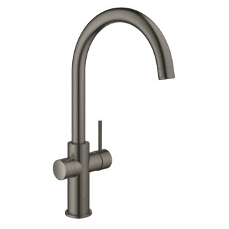Dřezová baterie Grohe Red Duo kartáčovaný Hard Graphite 30083AL1