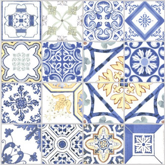 Dlažba Realonda Medes blue 44x44 cm mat MEDES