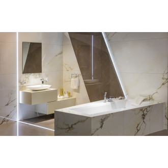 Dlažba Graniti Fiandre Marmi Maximum Imperial White 150x300 cm leštěná MML1861530