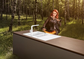 Blanco AVONA Silgranit look aluminium