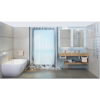 Dlažba Fineza Cement ash 60x120 cm pololesk CEMENT612ASH
