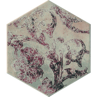 Dekor Cir Miami red hexagon colins 24x27,7 cm mat 1064135