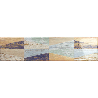 Dekor Ribesalbes Ocean mix barev Wood 7,5x30 cm lesk OCEAN2720