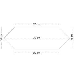 Obklad Ribesalbes Picket white 10x30 cm lesk PICKET2798
