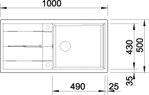 Blanco METRA XL 6 S Silgranit muškát oboustranné provedení