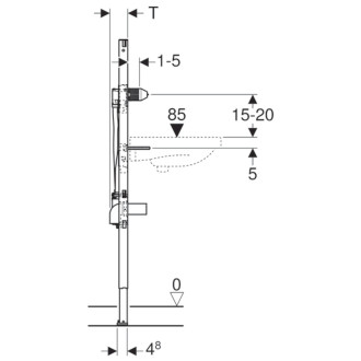 Montážní prvek Geberit Duofix pro umyvadlo, 130 cm