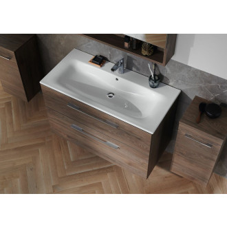 Koupelnová skříňka s umyvadlem Geberit Selnova 100x50,2x65,2 cm ořech hickory 501.246.00.1