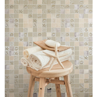Skleněná mozaika Mosavit Marina beige 30x30 cm mat / lesk MARINABE