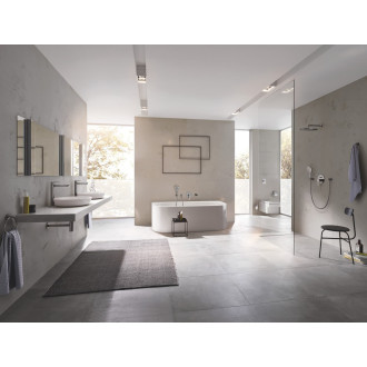 Vysoká umyvadlová baterie Grohe Lineare bez výpusti kart. hard graphite 23405AL1