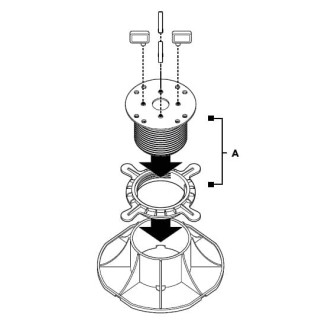 Alliq teleskopický terč pod dlažbu 120-220mm PEDall Classiq PA.C120200