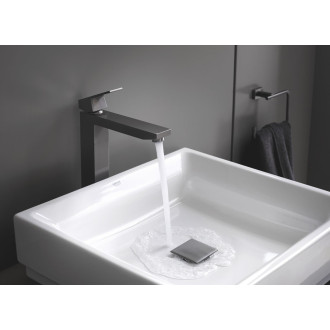 Umyvadlová vysoká baterie Grohe Eurocube bez výpusti kartáčovaný Hard Graphite 23406AL0