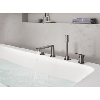 Vanová baterie Grohe Lineare se sprchovým setem kartáčovaný Hard Graphite 19577AL1