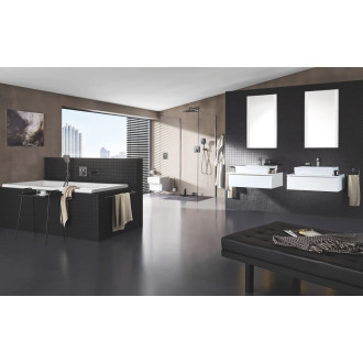 Umyvadlová baterie Grohe Eurocube s výpustí kartáčovaný Hard Graphite 23127AL0