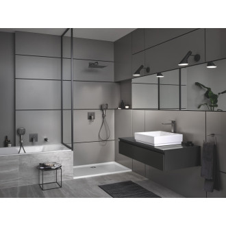 Rohový ventil Grohe Eurocube 1/2"x3/8" s krytkou kartáčovaný Hard Graphite 22012AL0