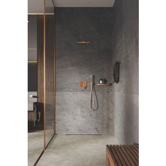 Hlavová sprcha Grohe Rainshower Cube na stěnu včetně sprchového ramena kartáčovaný Warm Sunset 26564DL0