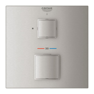 Sprchová baterie Grohe Grohtherm Cube bez podomítkového tělesa supersteel 24153DC0