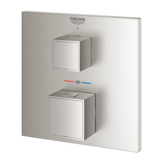 Sprchová baterie Grohe Grohtherm Cube bez podomítkového tělesa supersteel 24153DC0