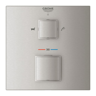 Vanová baterie Grohe Grohtherm Cube bez podomítkového tělesa supersteel 24155DC0