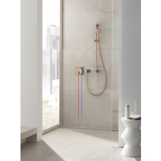 Sprchová tyč Grohe Rainshower SmartActive na stěnu s poličkou kartáčovaný Warm Sunset 26603DL0