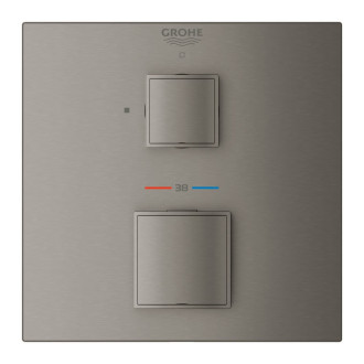 Sprchová baterie Grohe Grohtherm Cube bez podomítkového tělesa kartáčovaný Hard Graphite 24153AL0