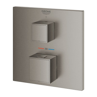 Sprchová baterie Grohe Grohtherm Cube bez podomítkového tělesa kartáčovaný Hard Graphite 24153AL0