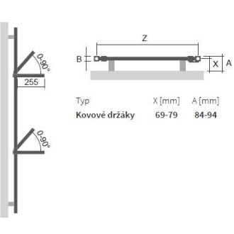 FLEXI háčky 955/600 RAL9016 střed.přip. bílý