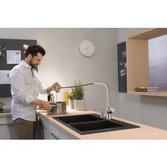 Dávkovač mycího prostředku Hansgrohe nerez 40448800