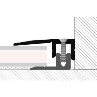 Lišta distanční Progress Profile Proscrew 33 hliník elox silver, délka 270 cm, výška 6,5-15 mm, PSWCAA33
