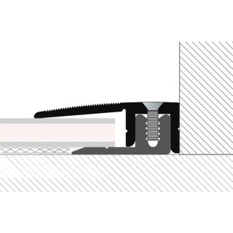 Lišta distanční Progress Profile Proscrew 33 hliník elox silver, délka 270 cm, výška 6,5-15 mm, PSWCAA33