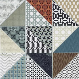 Dekor RAKO Deco mix barev 45x45 cm mat DAK4H659.1