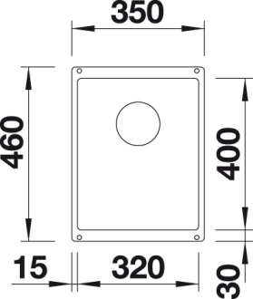 Blanco SUBLINE 320-U dřez pod desku černá granit 525 983