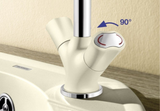 Blanco AMONA silgranit-look, aluminium/chrom