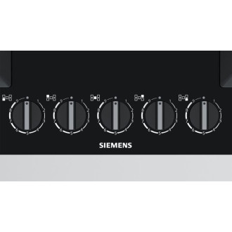 Siemens iQ500, Plynová varná deska, 75 cm, tvrzené sklo, Černá, EP7A6QB20