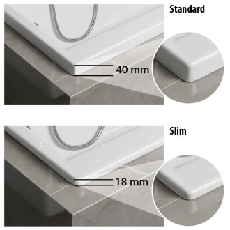 Obdélníková vana Polysan MARLENE SLIM 180x80 cm akrylát levá i pravá 72034S