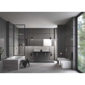 Vanová baterie Grohe Eurocube se sprchovým setem supersteel 19897DC1
