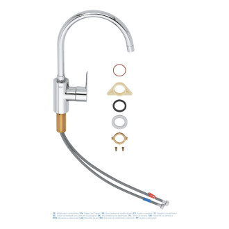 Dřezová baterie Grohe Feel s otočným ramínkem chrom 32670002