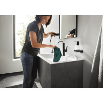 Dávkovač mýdla Hansgrohe AddStoris s držákem matná černá 41745670