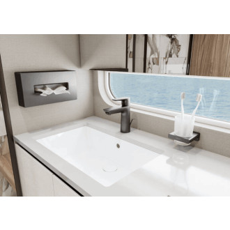 Zásobník na hygienické sáčky Hansgrohe AddStoris kartáčovaný černý chrom 41774340