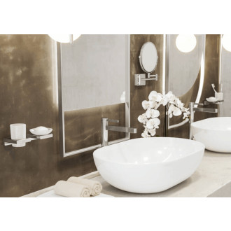 Držák skleničky a kartáčků Hansgrohe AddStoris včetně skleničky chrom 41749000
