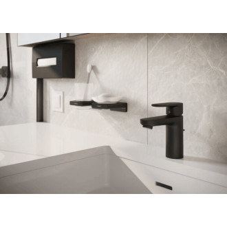 Držák skleničky a kartáčků Hansgrohe AddStoris včetně skleničky matná černá 41749670