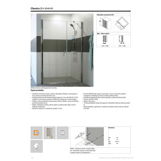 Sprchové dveře Huppe Classics 2, rozměr 120x200 cm C24709.069.321