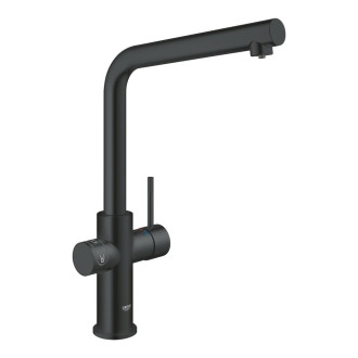 Dřezová baterie Grohe Blue Home s výpustí velvet black 31454KS1